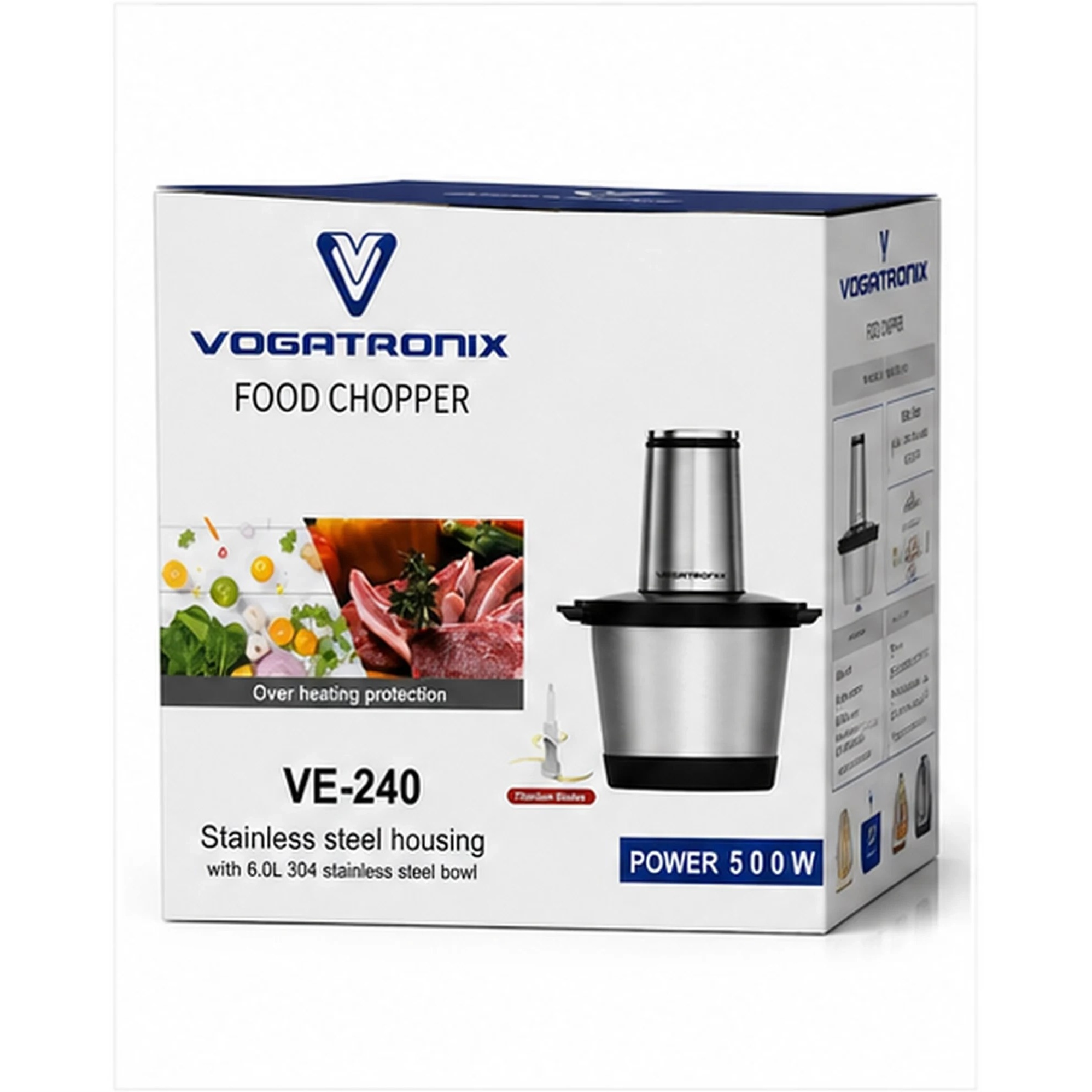 خردکن تمام استیل ووگاتی 6لیتر تیغه تتانیوم مدل VE-240
