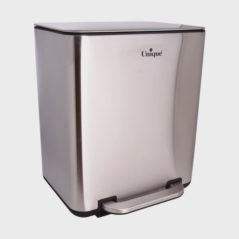 سطل زباله پدالی 20 لیتری یونیک مدل 4300 (استیل آرام بند)