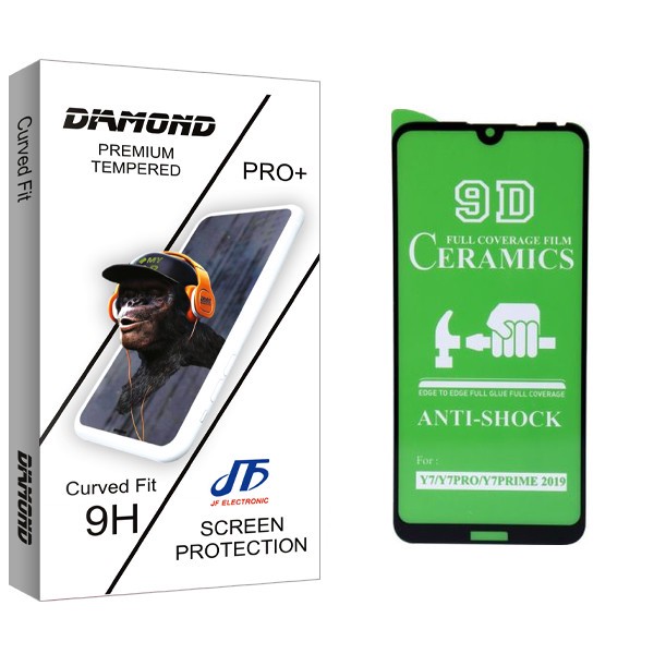 محافظ صفحه نمایش سرامیکی جی اف مدل Diamond glass مناسب برای گوشی موبایل هوآوی Y7 Y7PRO Y7PRIME 2019