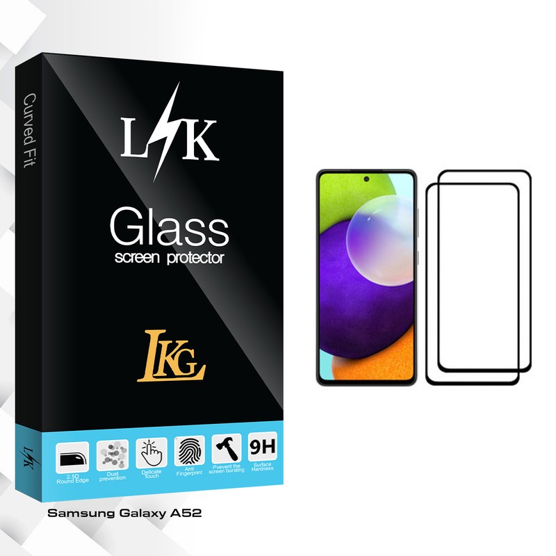 محافظ صفحه نمایش ال کا جی مدل LK Glass مناسب برای گوشی موبایل سامسونگ Galaxy A52 بسته دو عددی