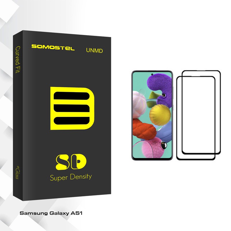 محافظ صفحه نمایش سوماستل مدل Sd Glass مناسب برای گوشی موبایل سامسونگ Galaxy A51 بسته دو عددی