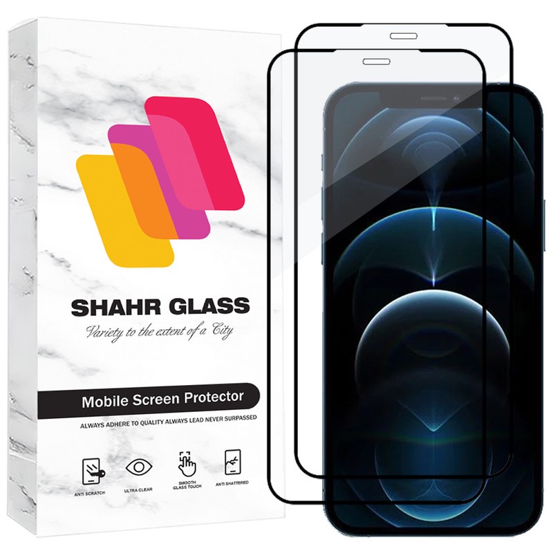 محافظ صفحه نمایش شیشه ای شهر گلس مدل FUL2 مناسب برای گوشی موبایل اپل iPhone 12 Pro 12 بسته دو عددی