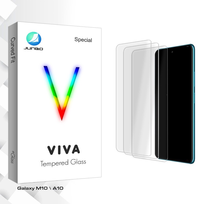 محافظ صفحه نمایش شیشه ای جانبو مدل Viva Glass MIX3 مناسب برای گوشی موبایل سامسونگ Galaxy M10 A10 بسته سه عددی