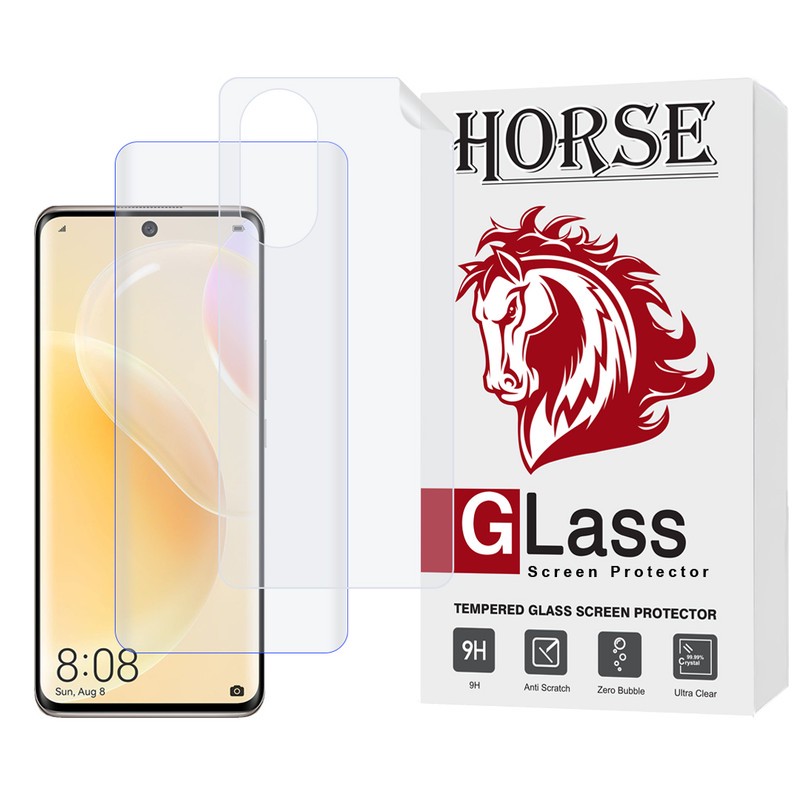 محافظ صفحه نمایش یووی هورس مدل UVNANOMTBH مناسب برای گوشی موبایل هواوی Nova 8 به همراه محافظ پشت گوشی
