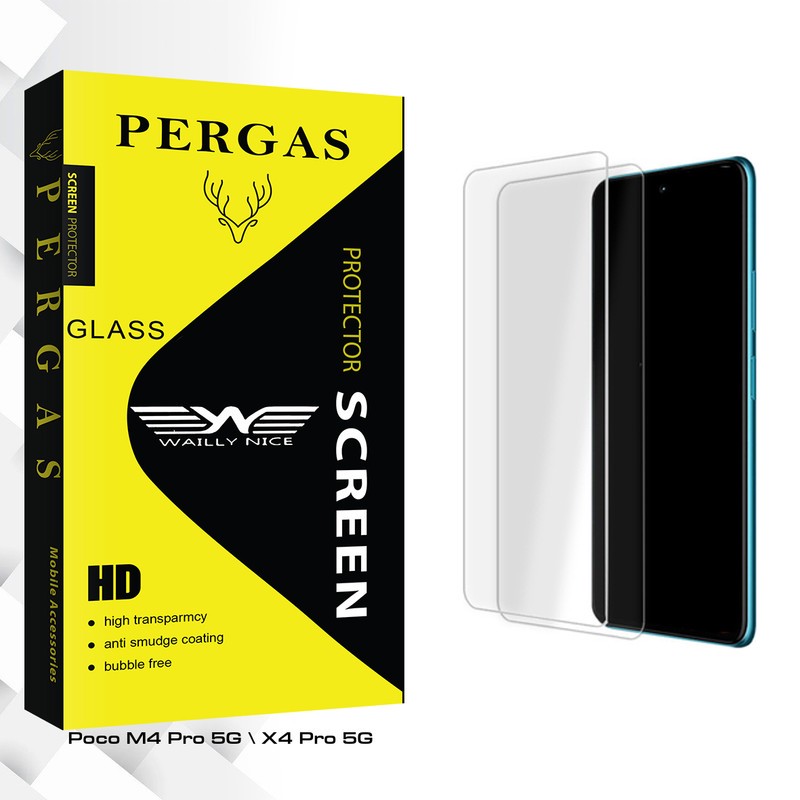 محافظ صفحه نمایش شیشه ای وایلی نایس مدل Pergas Glass MIX مناسب برای گوشی موبایل شیائومی Poco M4 Pro 5G X4 Pro 5G بسته...