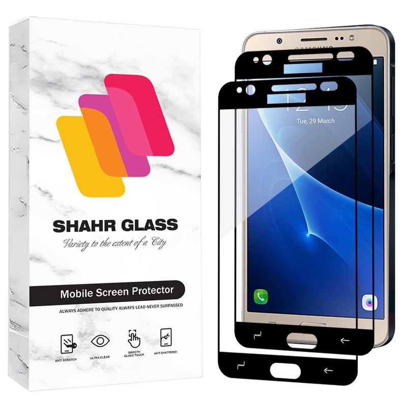 محافظ صفحه نمایش شیشه ای شهر گلس مدل FUL2 مناسب برای گوشی موبایل سامسونگ Galaxy J7 2016 Galaxy J710 Galaxy J7 Duos بس...