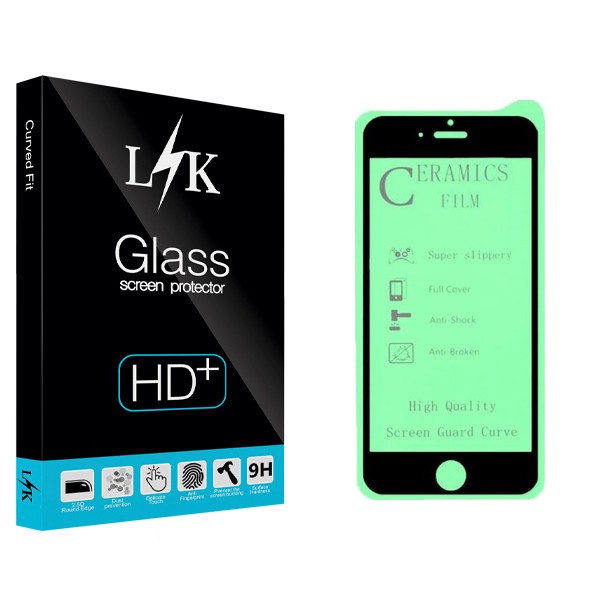 محافظ صفحه نمایش سرامیکی ال کی مدل Hard glass مناسب برای گوشی موبایل اپل Iphone 6s 6