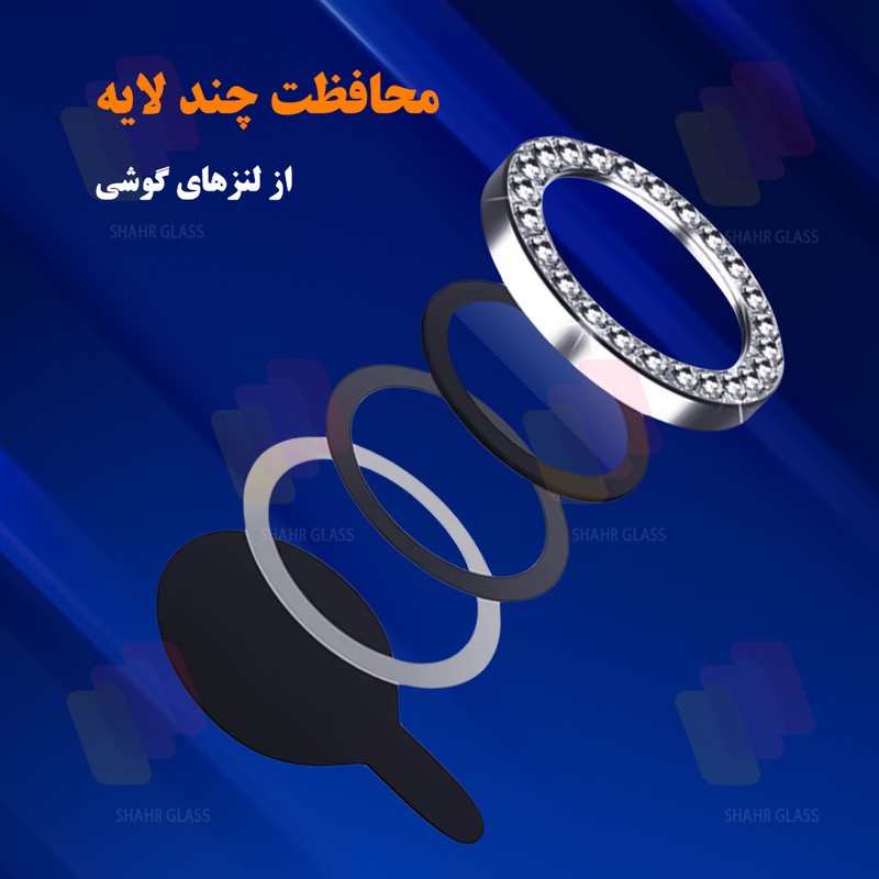 محافظ لنز دوربین شیشه ای شهر گلس مدل NRIS20 مناسب برای گوشی موبایل سامسونگ Galaxy A15 4G Galaxy A15 5G Galaxy A25 5G