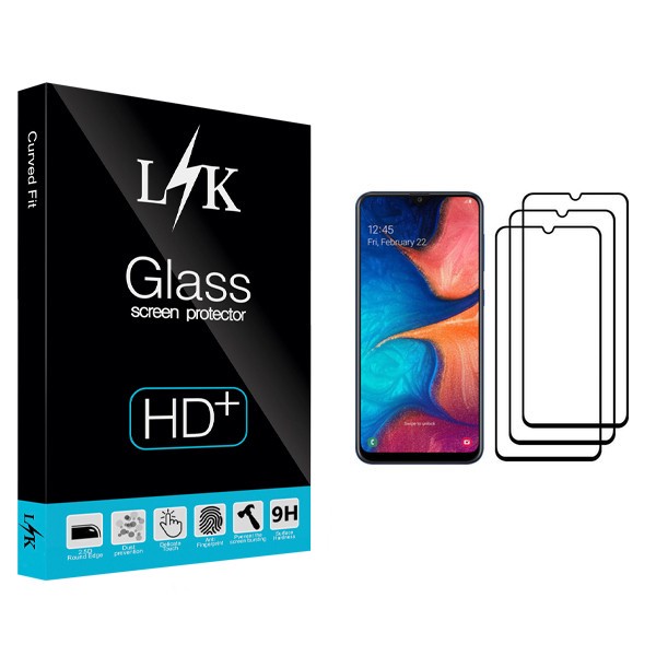 محافظ صفحه نمایش ال کی مدل LITE مناسب برای گوشی موبایل سامسونگ Galaxy A20 بسته سه عددی