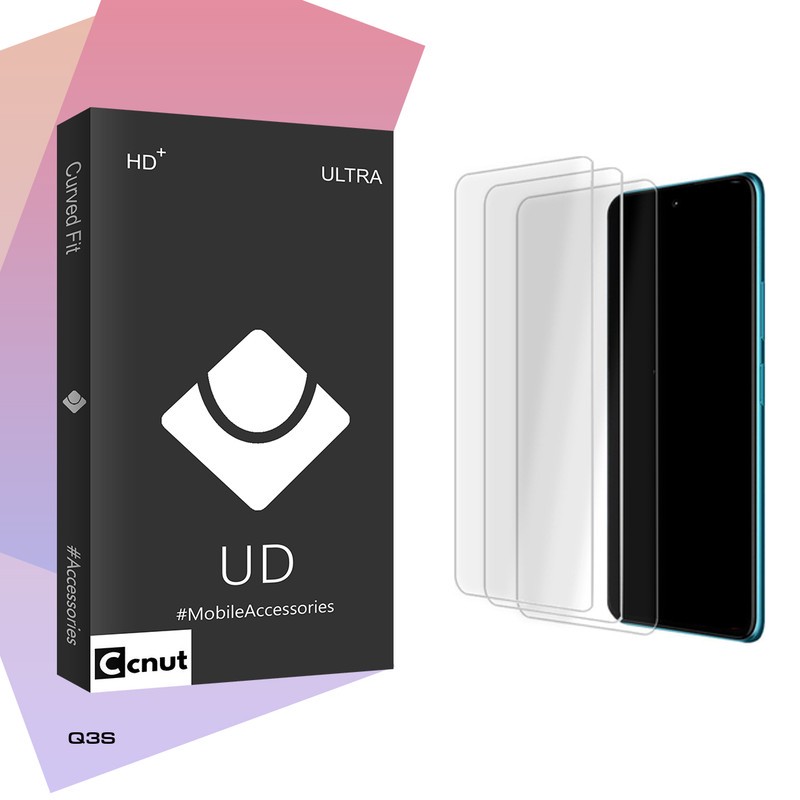 محافظ صفحه نمایش شیشه ای کوکونات مدل UDB Ultra MIX3 مناسب برای گوشی موبایل ریلمی Q3S بسته سه عددی