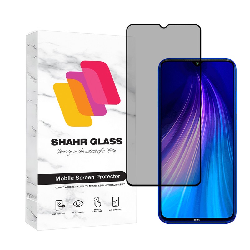 محافظ صفحه نمایش حریم شخصی شهر گلس مدل PRIVFULLS مناسب برای گوشی موبایل شیائومی Redmi Note 8 Redmi Note 8 2021