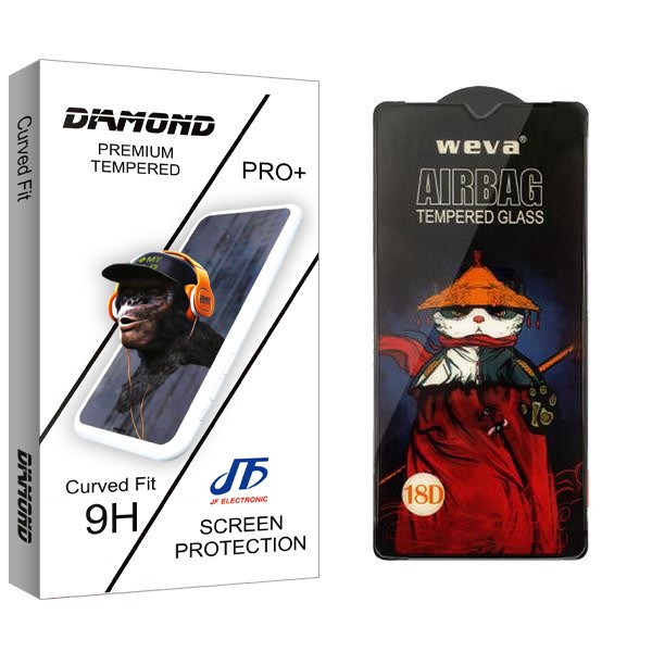 محافظ صفحه نمایش جی اف مدل Diamond Air Bag مناسب برای گوشی موبایل شیائومی Galaxy F12 F02s شیائومی Mi 10 Lite 5G