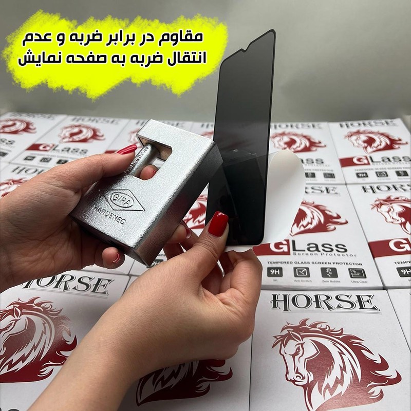 محافظ صفحه نمایش حریم شخصی هورس مدل PRIVFULLH مناسب برای گوشی موبایل اپل iPhone 14 Pro Max