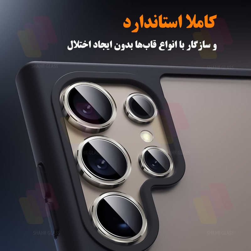 محافظ لنز دوربین شهر گلس مدل RINGSHA مناسب برای گوشی موبایل اپل iPhone 12 Pro