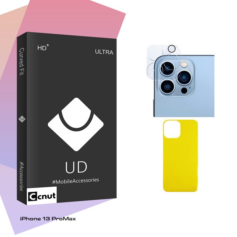 محافظ پشت گوشی کوکونات مدل UDB Ultra FLL مناسب برای گوشی موبایل اپل iPhone 13 ProMax به همراه محافظ لنز دوربین