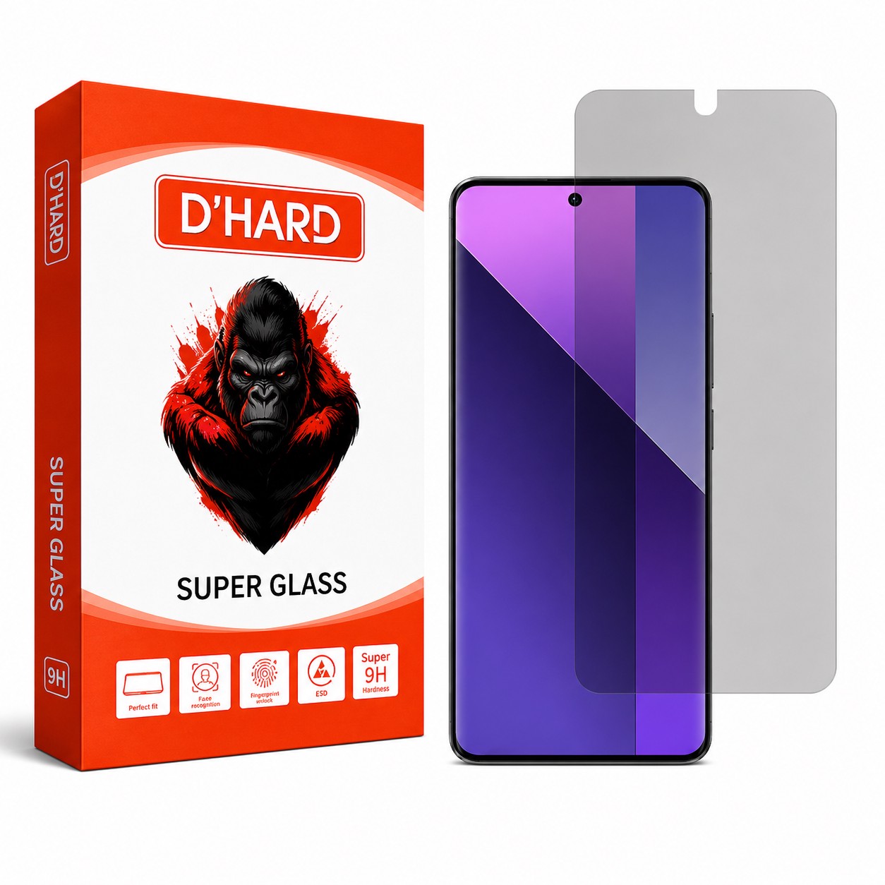 محافظ صفحه نمایش حریم شخصی D HARD مدل Resistant مناسب برای گوشی موبایل شیائومی Redmi Note 13 Pro Plus