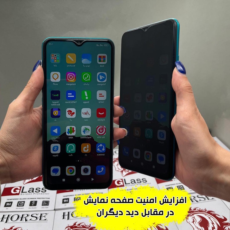محافظ صفحه نمایش حریم شخصی هورس مدل PRIVFULLH مناسب برای گوشی موبایل اپل iPhone 14 Pro Max