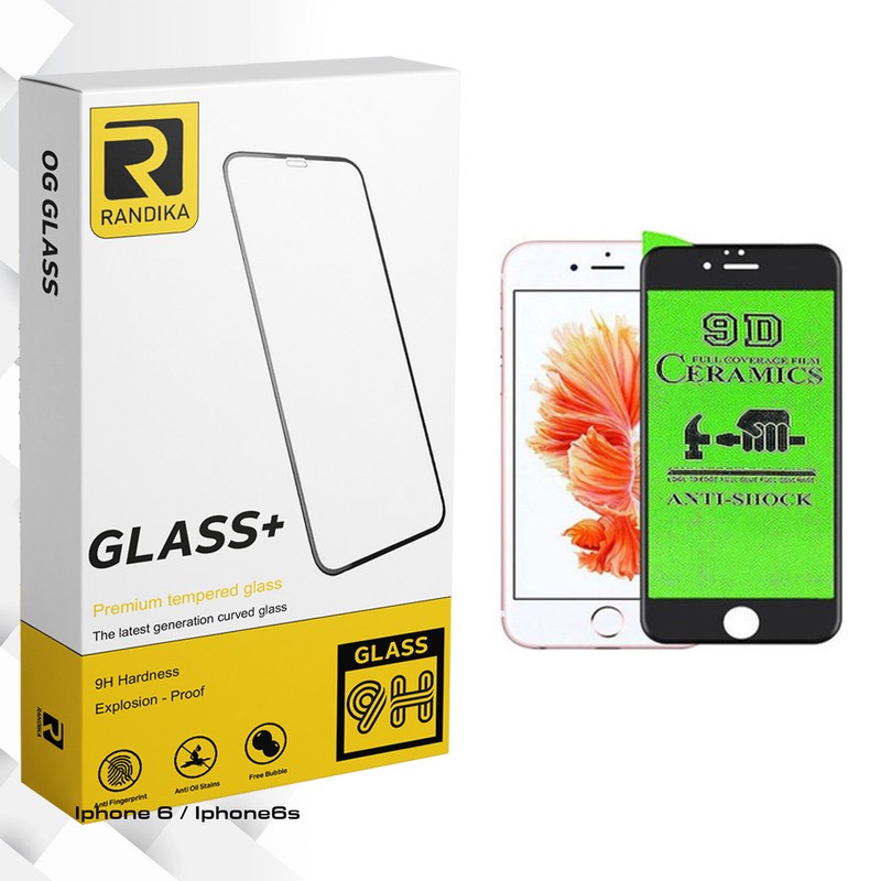 محافظ صفحه نمایش 9D راندیکا مدل GLD مناسب برای گوشی موبایل اپل iphone 6 6s