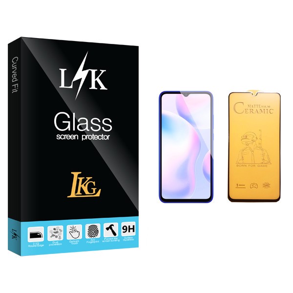محافظ صفحه نمایش سرامیکی ال کا جی مدل LK Glass مناسب برای گوشی موبایل شیائومی Redmi 9A