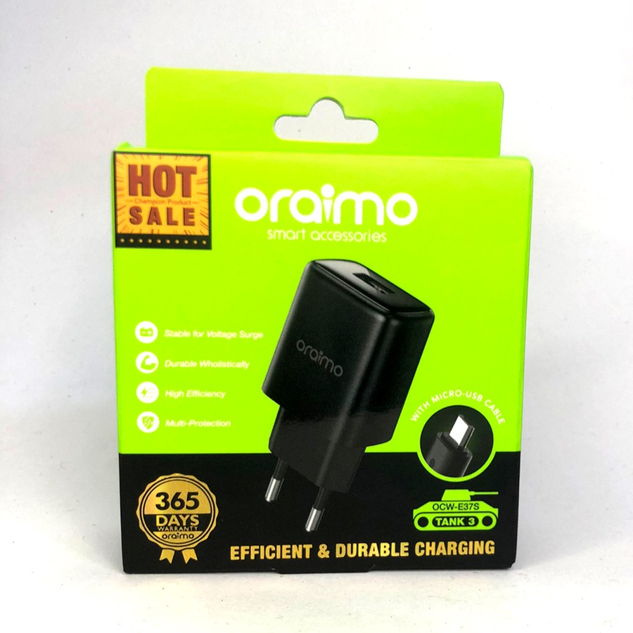 شارژر اورایمو 5 واتی با کابل میکرو Oraimo OCW-E37s M53 Tank 3