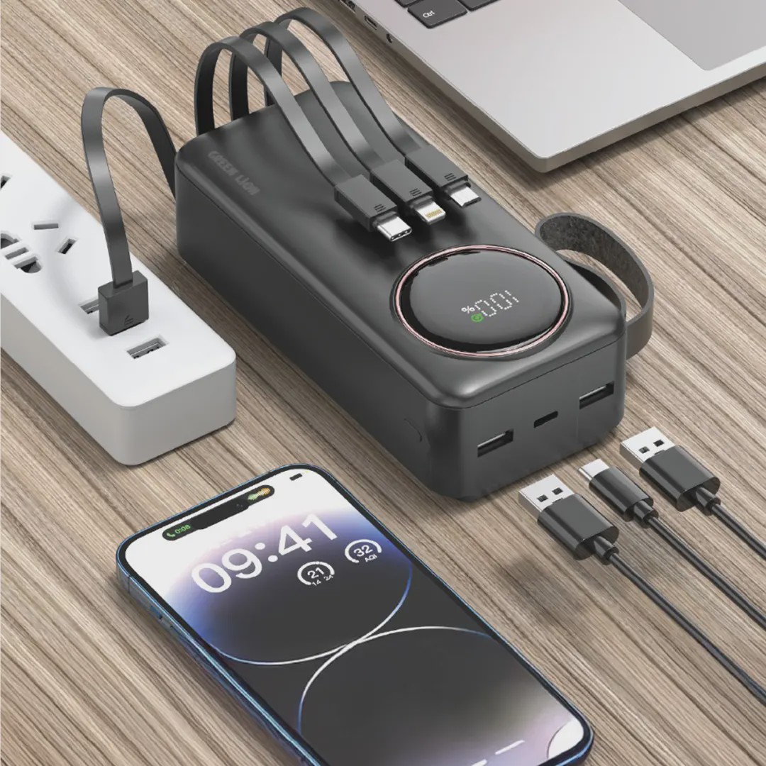 پاوربانک 30000 میلی آمپر 22.5 وات Green Lion مدل Power Pulse 30000mAh Power Bank