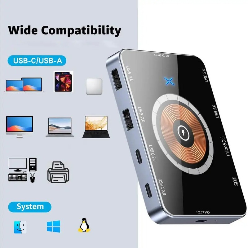 هاب داک استیشن 10پورت مدل multi port wireless charger-10port