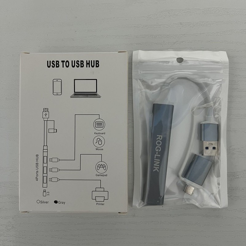هاب 4 پورت USB 3.0 راگ لینک مدل 2in1-UC