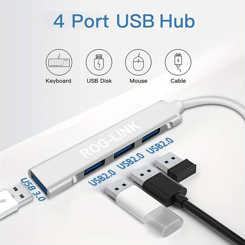 هاب 4 پورت USB 3.0 راگ لینک مدل 2in1-UC
