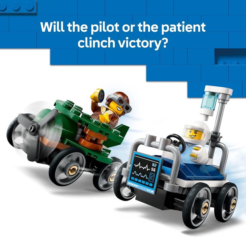 لگو 70 تکه سری سیتی مدل Airplane vs. Hospital Bed کد 60459