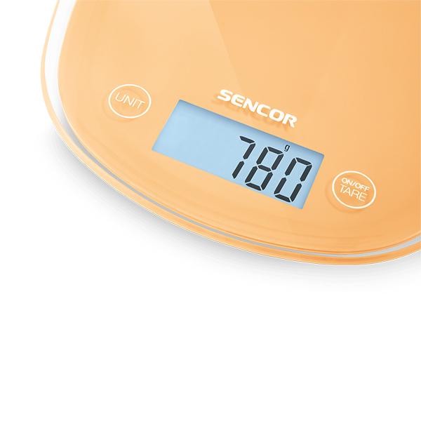 ترازو آشپزخانه دیجیتال سنکور مدل SKS 33OR حداکثر ظرفیت قابل اندازه گیری 5 کیلوگرم با دقت اندازه گیری 1 گرم