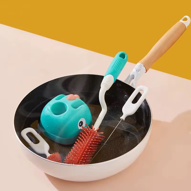 ست برس شیشه شوی کودک مدل دایناسور مجموعه 3 عددی