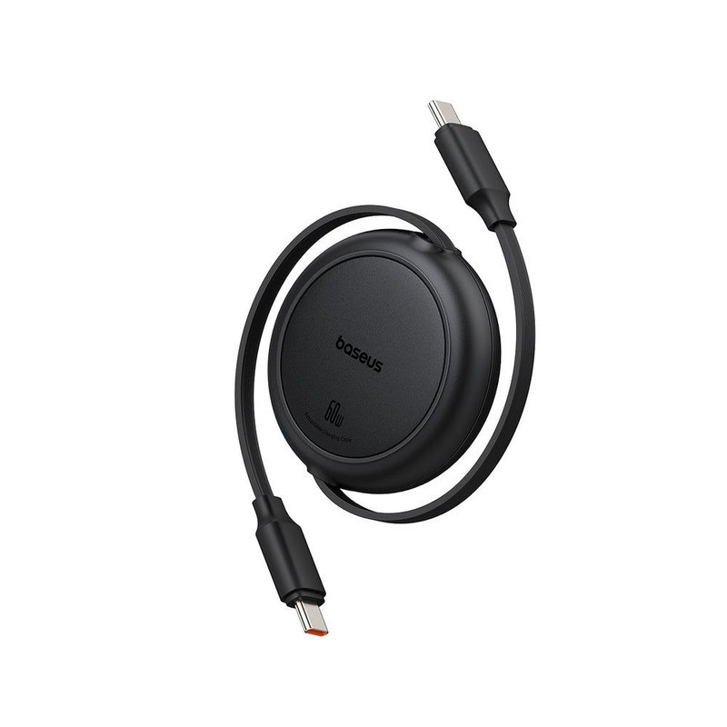 کابل تبدیل USB-C به USB-C بیسوس مدل Free2Pull Mini 60W طول 1 متر