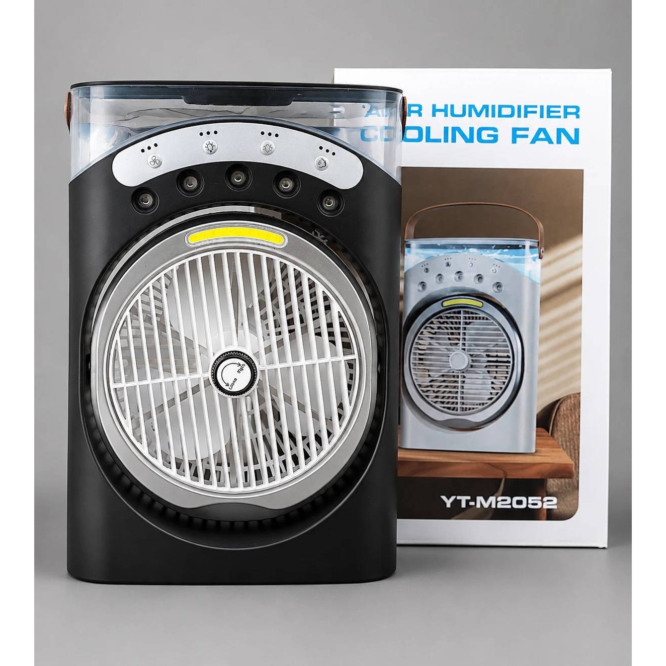 پنکه شارژی مه پاش YT-M2052 با چراغ LED پنکه شارژی رومیزی کم صدا مناسب سفر و قطعی برق