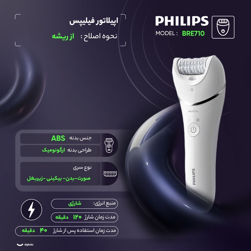 اپیلاتور فیلیپس مدل BRE710