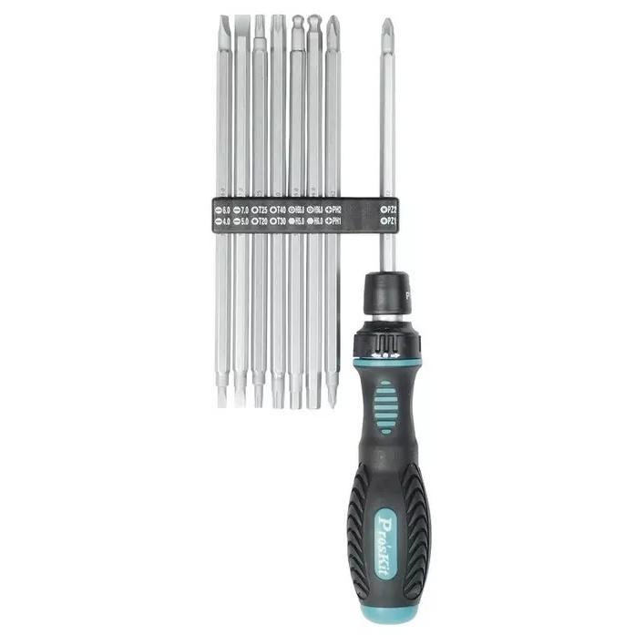 پیچ گوشتی و سری پیچ گوشتی پروسکیت مدل SD-9816 بسته 9 عددی