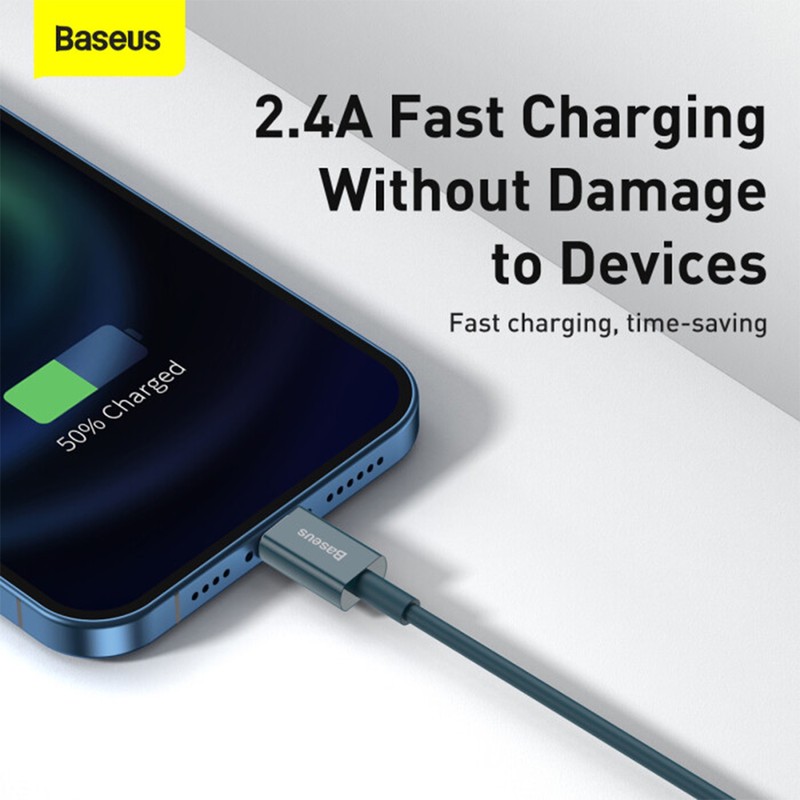 کابل تبدیل USB به لایتنینگ باسئوس مدل Superior طول 2 متر