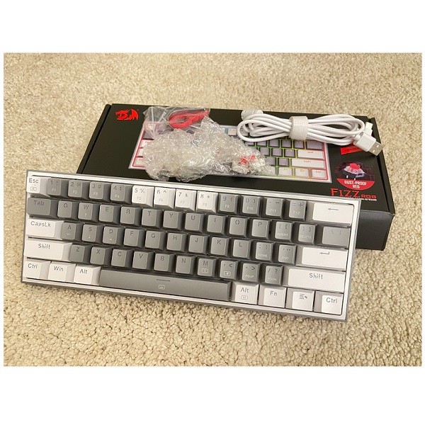 کیبورد مخصوص بازی ردراگون مدل FIZZ K617-GREY WHITE
