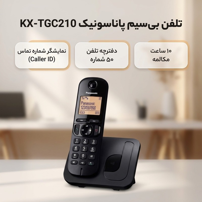 تلفن بی سیم پاناسونیک مدل KX-TGC210