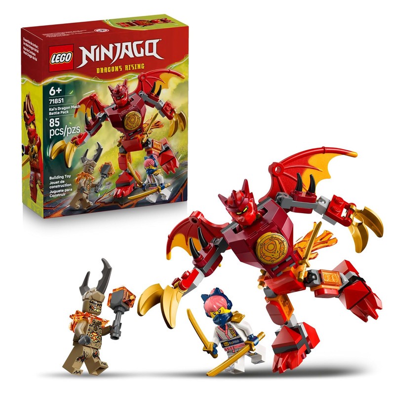 لگو 85 تکه سری Ninjago مدل Kai s Dragon Mech Battle Pack کد 71851