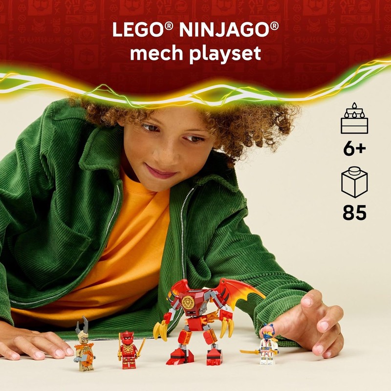 لگو 85 تکه سری Ninjago مدل Kai s Dragon Mech Battle Pack کد 71851