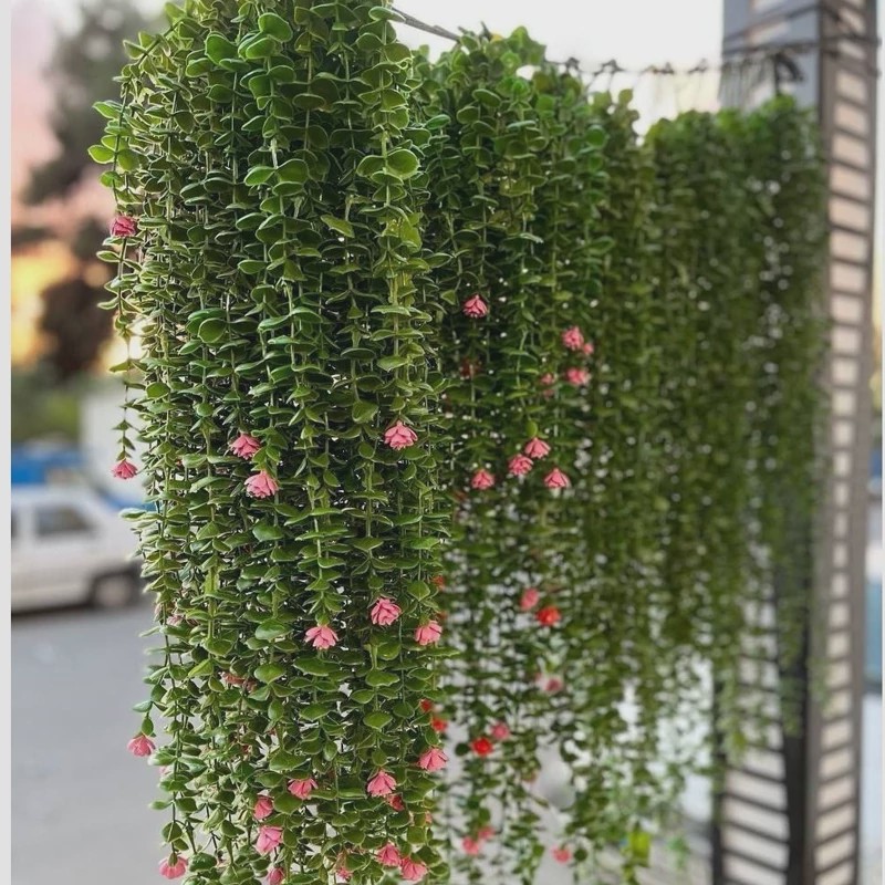آویز شمشاد گل دار آویز شمشاد سبز گلدار 16 شاخه
