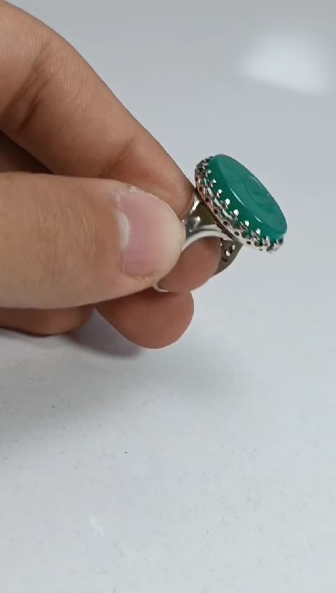 انگشتر نقره مردانه رکاب نیزه ای قوی 