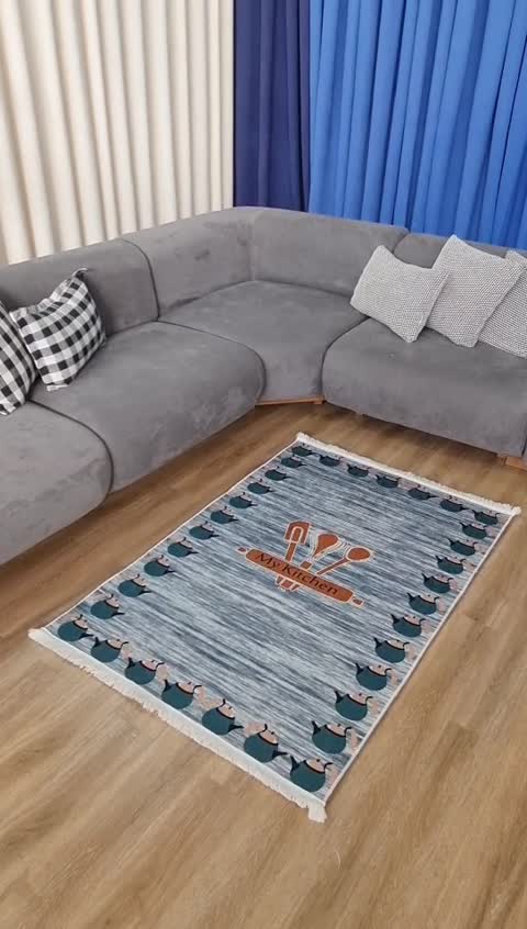 فرش اشپزخانه رویه مخمل زیره استُپ دار (اصلا سُر نمیخوره) k109(پس کرایه)