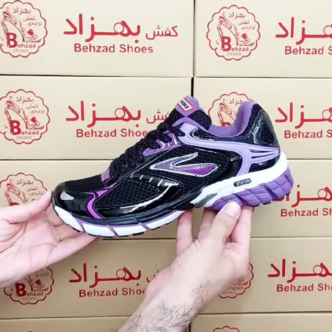 کتونی مردانه پسرانه رنگ مشکی بنفش سایز 41 تا 44 کفی طبی زیره پیو لژ 4 سانتی رویه راشل خارجی سبک و راحت