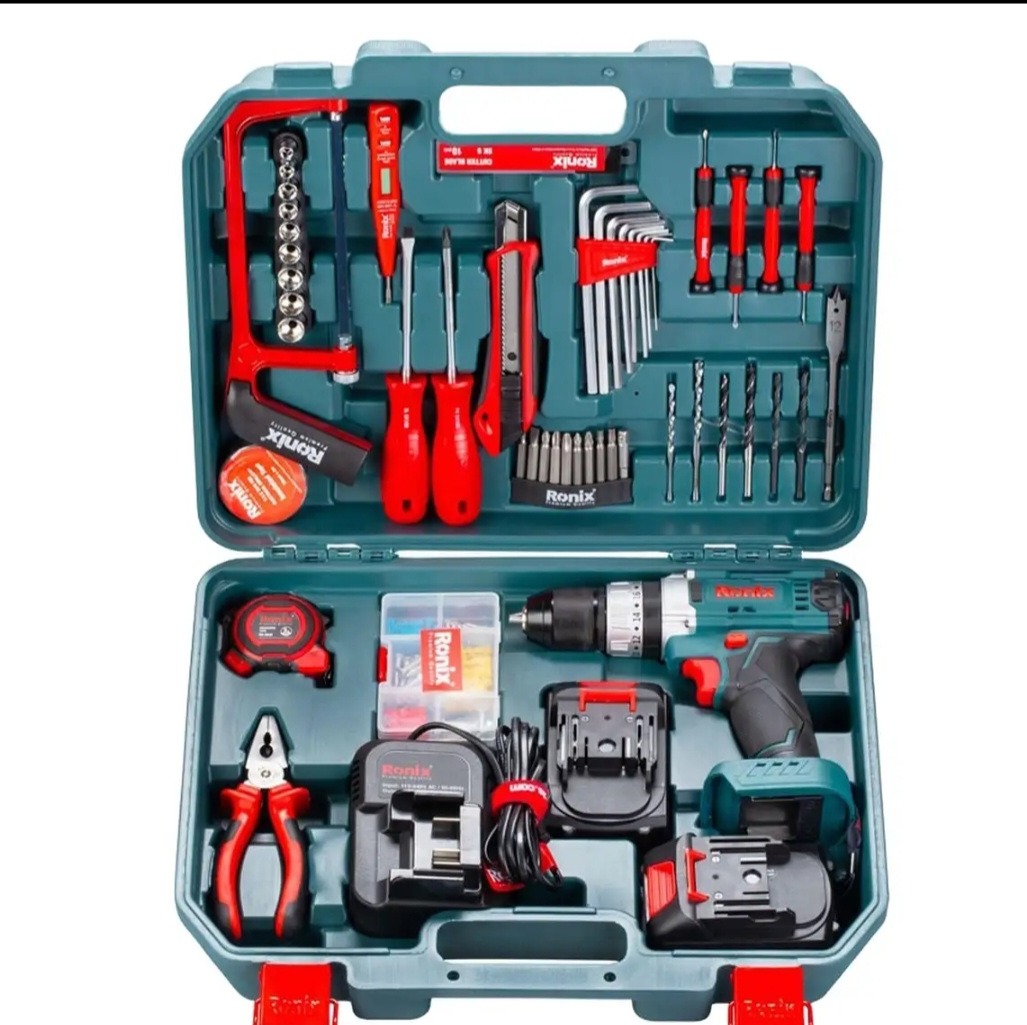 کیت دریل شارژی 20 ولت 53 پارچه رونیکس مدل RS-8620