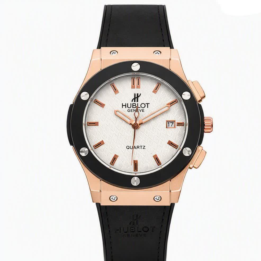 ساعت مچی مردانه هابلوت HUBLOT بند چرم مشکی