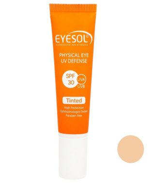 کرم ضد آفتاب رنگی آیسول با SPF30 مناسب دور چشم حجم 15 میلی لیتر