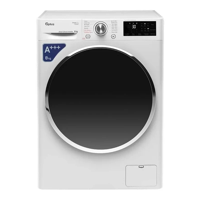 ماشین لباسشویی جی پلاس 8 کیلویی مدل GWM-R808W.N