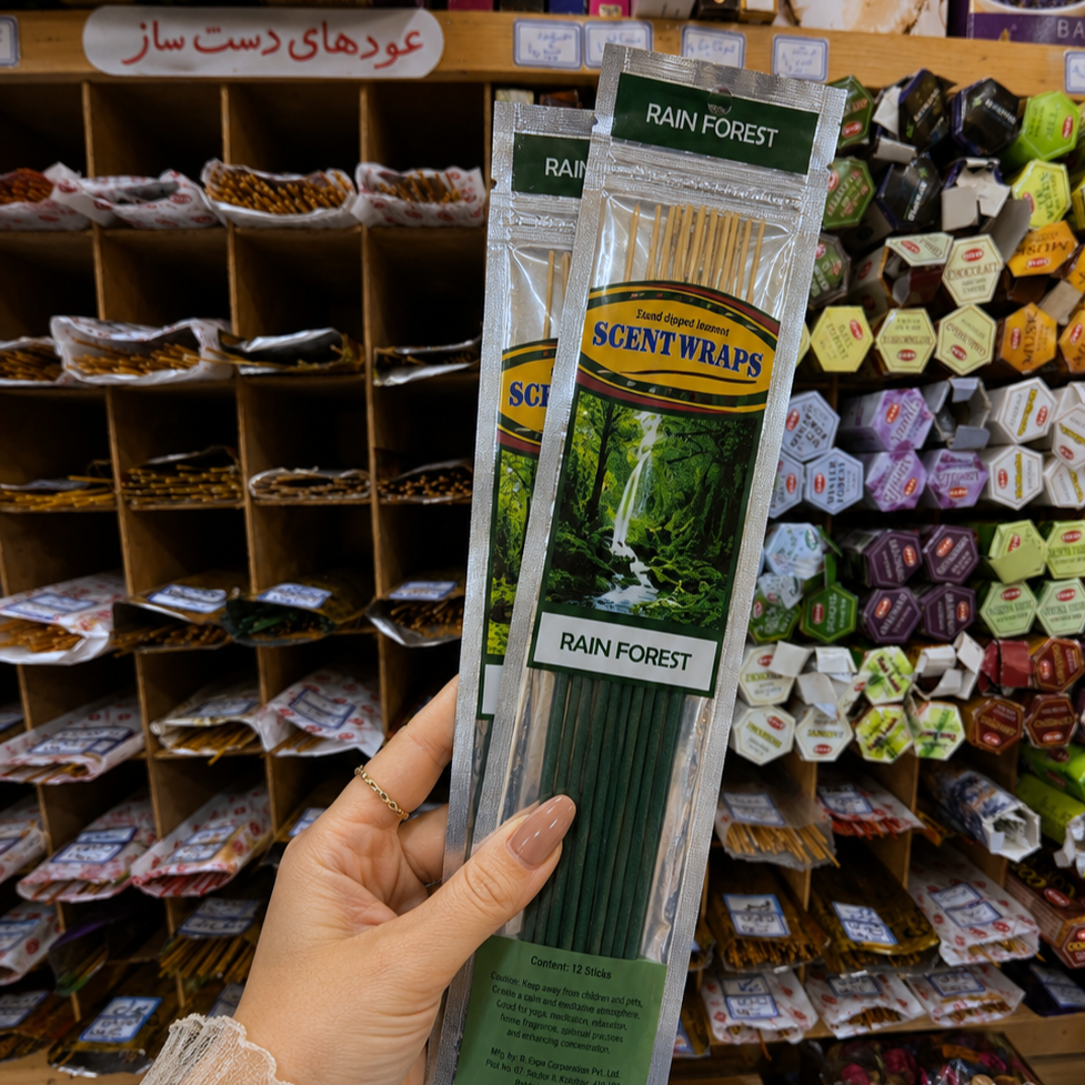 عود شاخه ای دست Scentwraps مدل جنگل بارانی Rain Forest، دیپ شده دستی