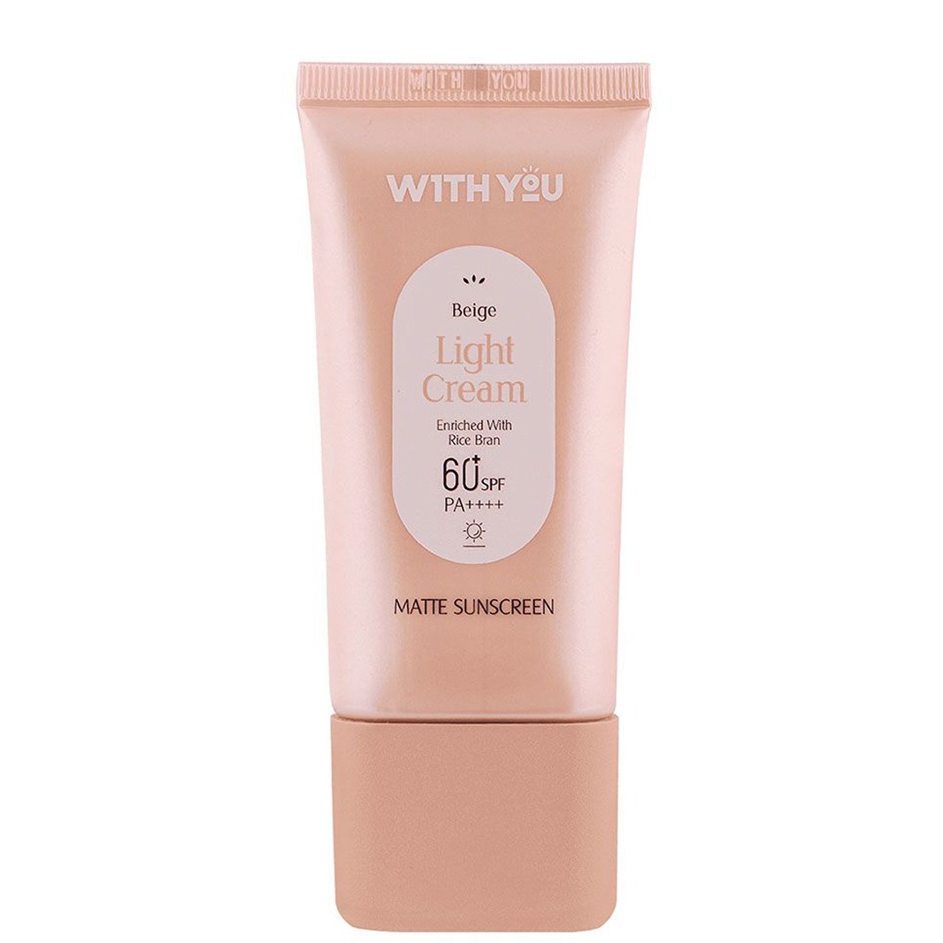 کرم ضد آفتاب کرمی مات رنگ بژطبیعی 50 میل ویت یو با 60SPF 